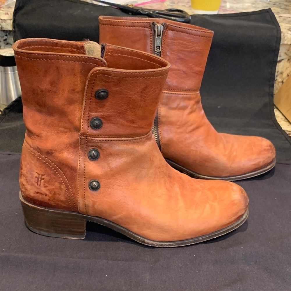 Frye Women's Brown Leather Ankle Booties